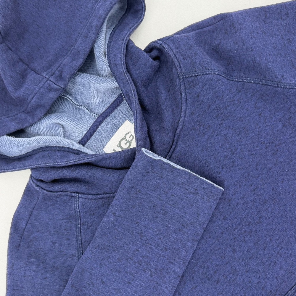 UGG Pullover Hoodie Womens Medium Navy Blue Heathered Fleece Excellent